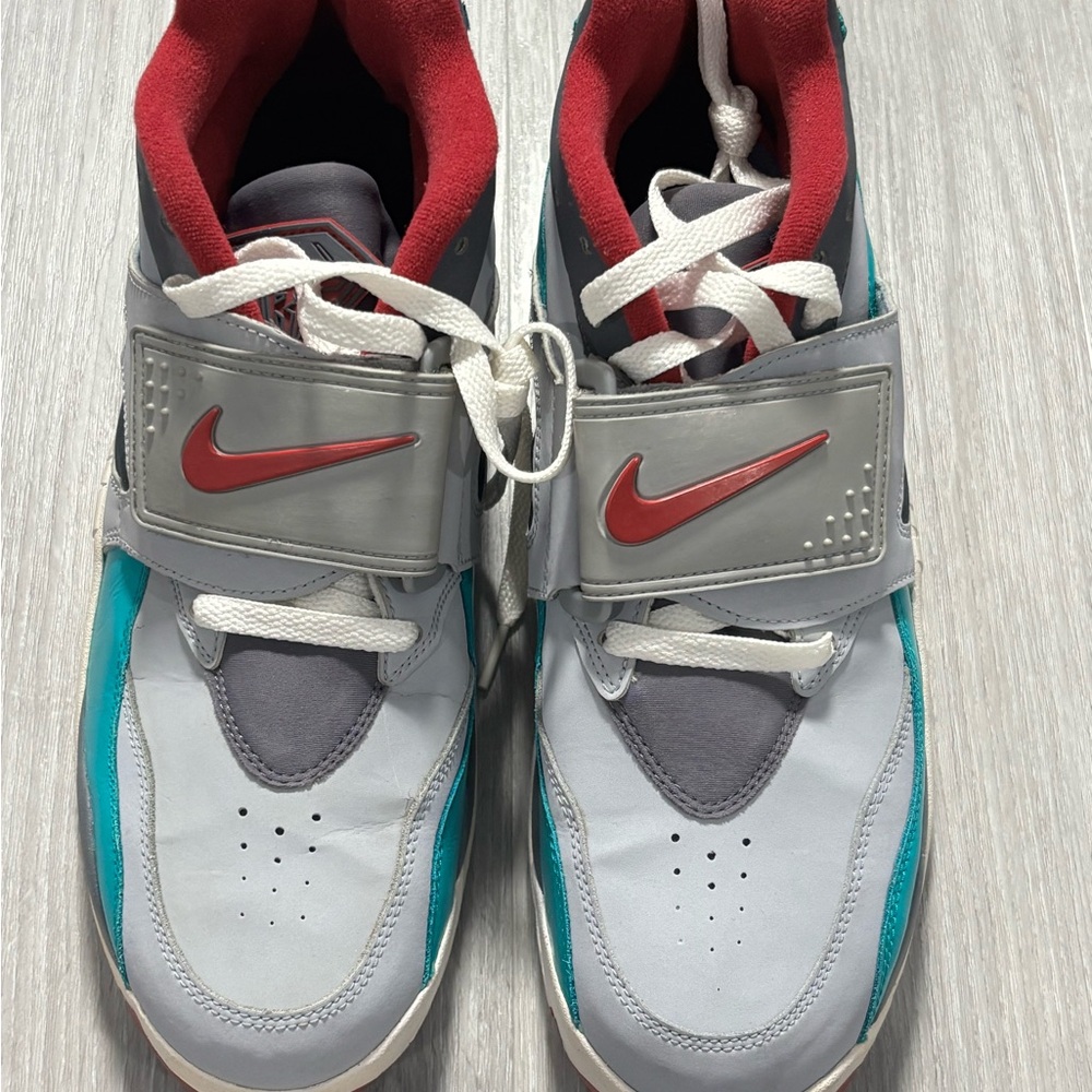 Nike Air Diamond Turf 309434-063 Sneakers Size 10.5 Gray Teal